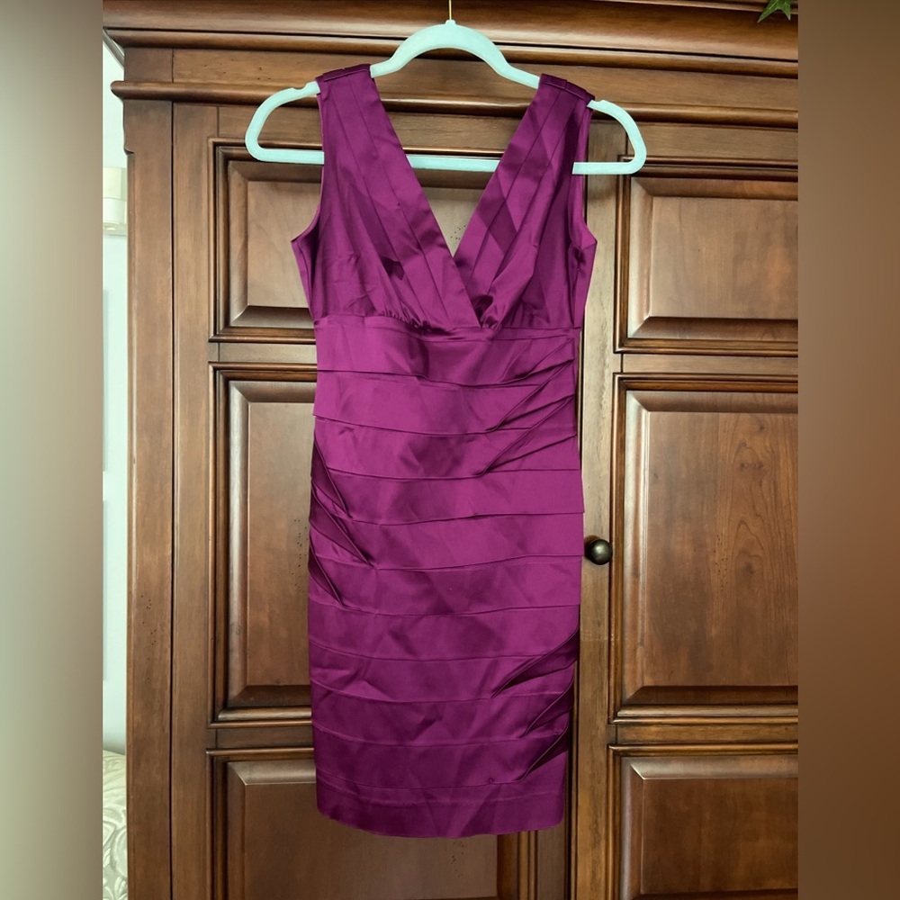 Roulette Elegant Purple Party Dress sz 4 Magenta Nice!!